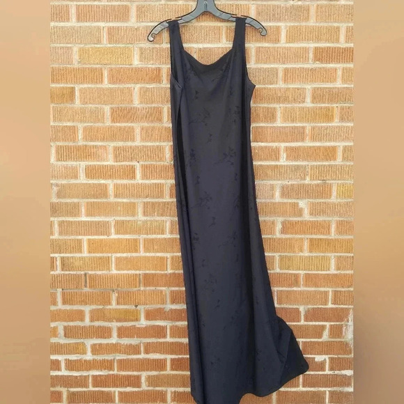 Terra Nostra black  slinky maxi dress from 90s - Picture 4 of 6
